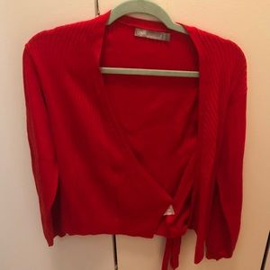 Red Wrap Sweater